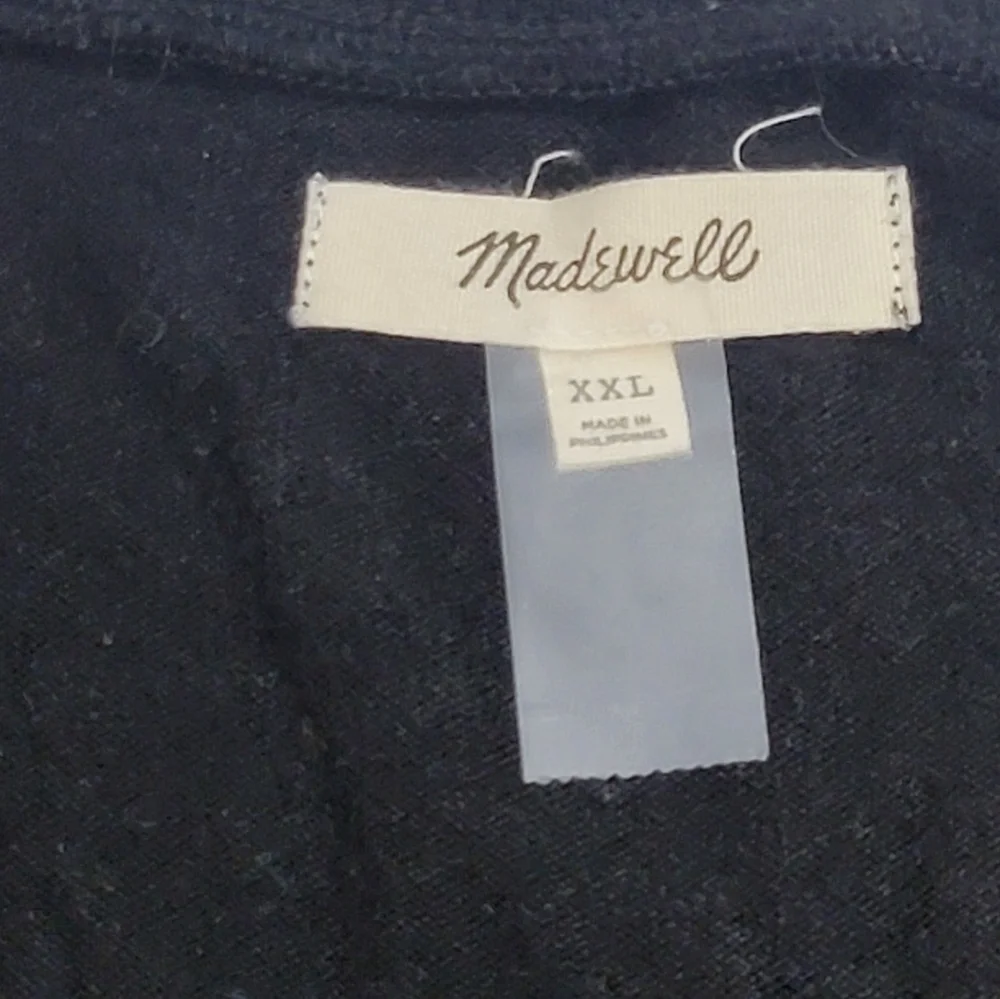 Madewell Pullover Size XXL Black balloon sleeve scoop neckline pullover sweater